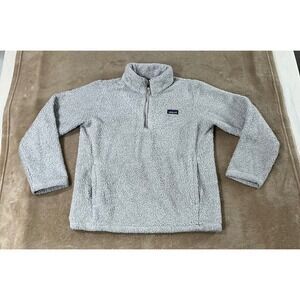Patagonia Los Gatos Pullover Jacket Girls size XL 14 Gray Fleece 1/4 Zip Pull